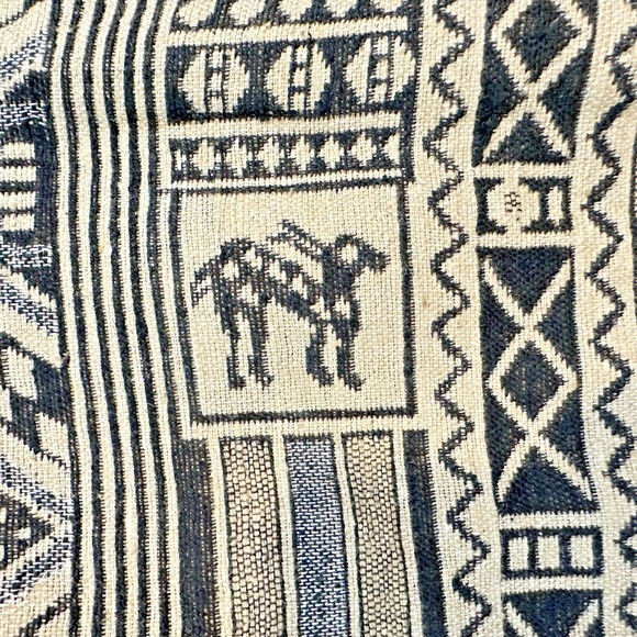 Vintage Aztec Tribal Print Tapestry Blazer Jacket Artsy Boho Statement - Picture 3 of 13